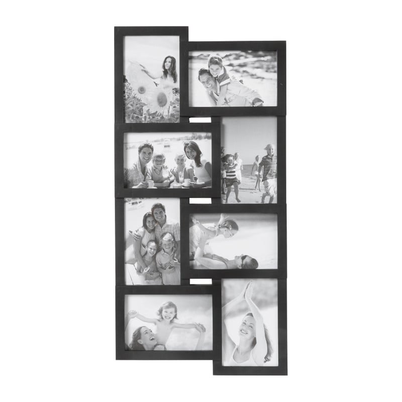 Collagelijst 8 foto's zwart - 56x28 cm | Xenos