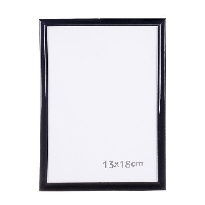 Fotolijst kunststof - 13x18 cm - zwart