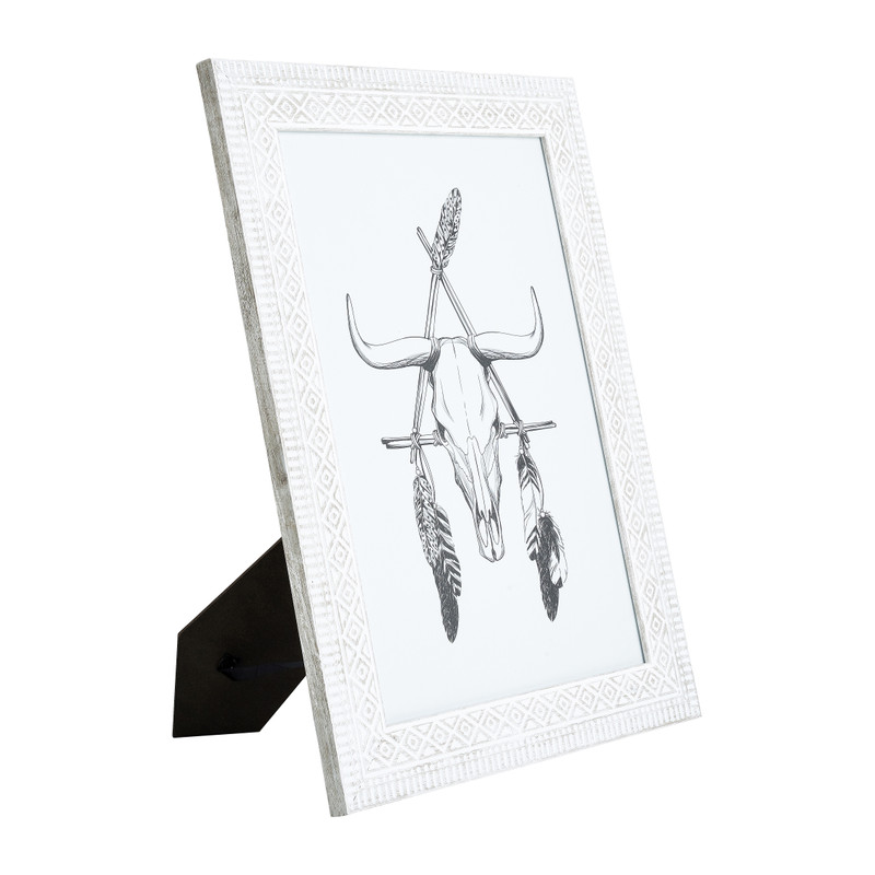 Fotolijst ethnic - wit - 21x30 cm