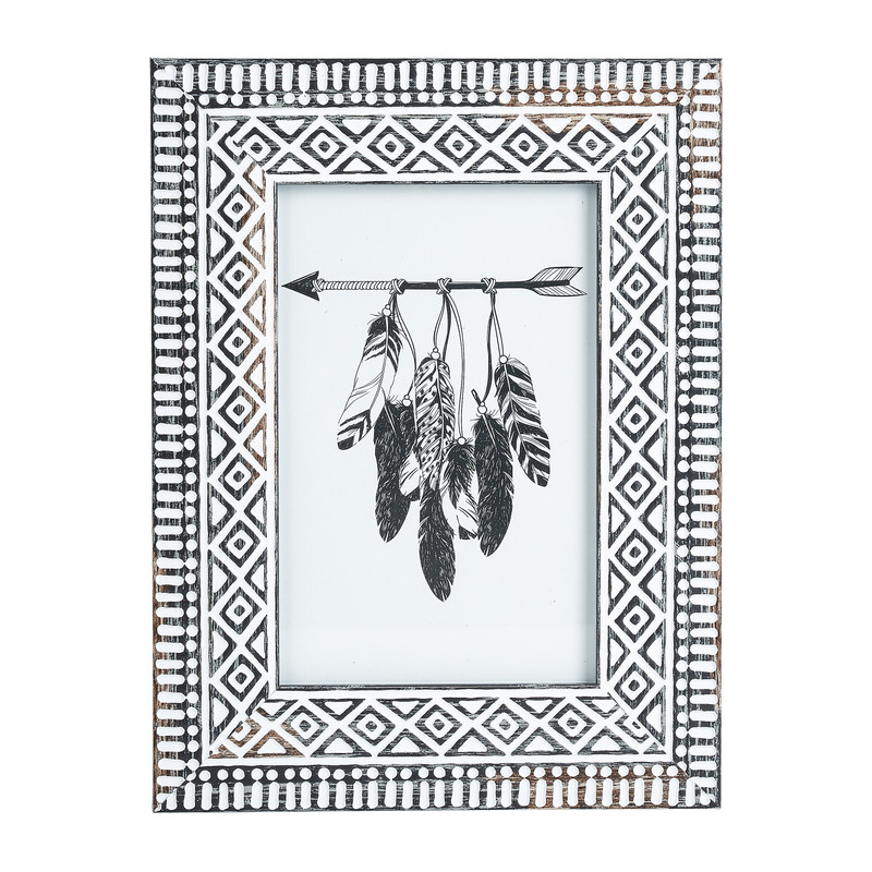 Fotolijst ethnic - zwart - 10x15 cm