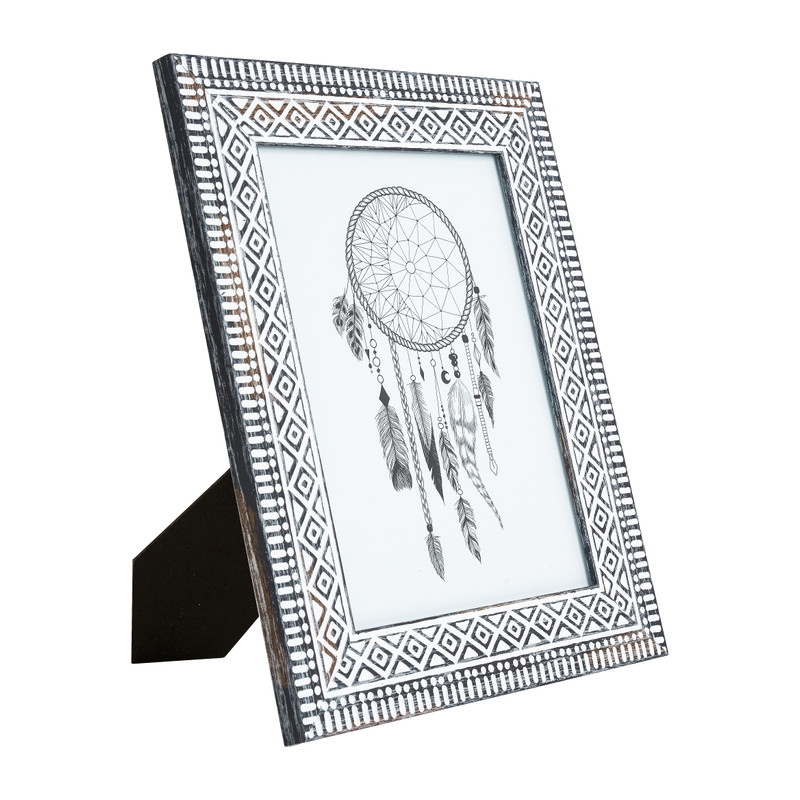 Fotolijst ethnic - zwart - 15x20 cm