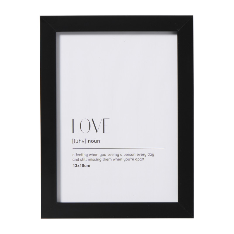 Fotolijst basic - zwart - 13x18 cm