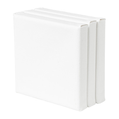 Schildersdoek canvas - 10x10 cm - set van 3
