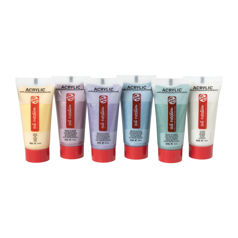 Talens acrylverf - metallic  - set van 6 