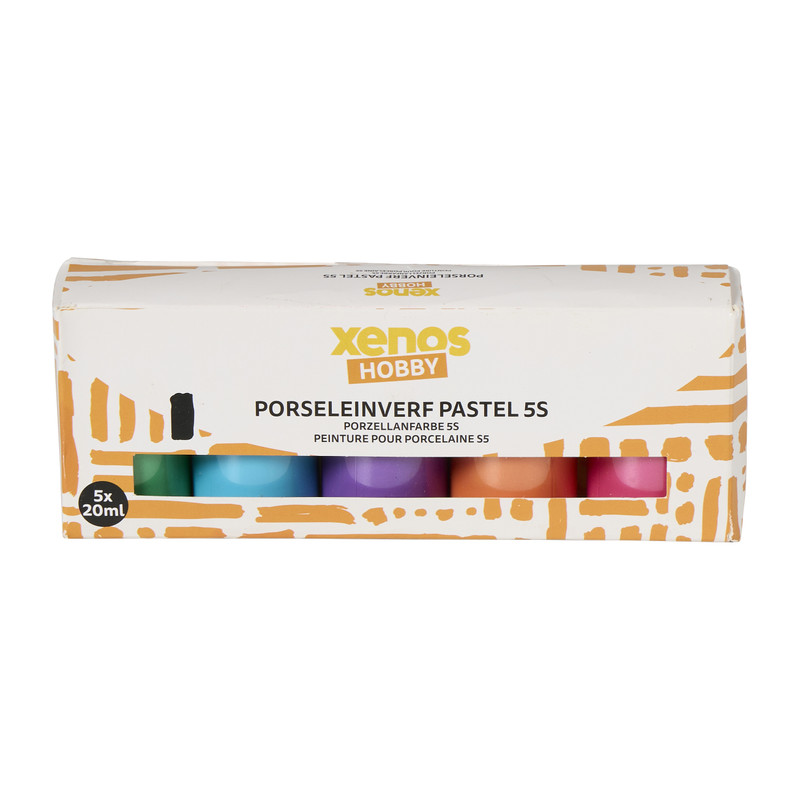Porseleinverf pastelkleuren - set van 5