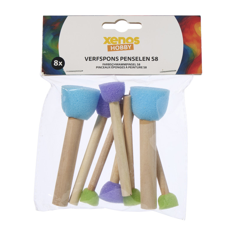 Verfspons penselen - set van 8