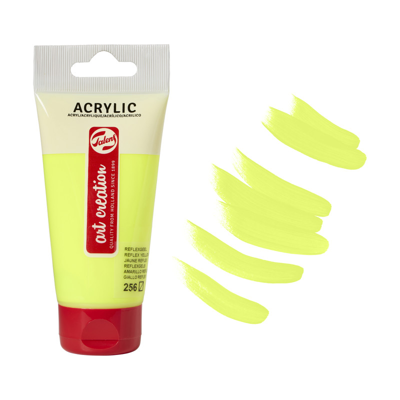 Acrylverf - neon geel - 75 ml 
