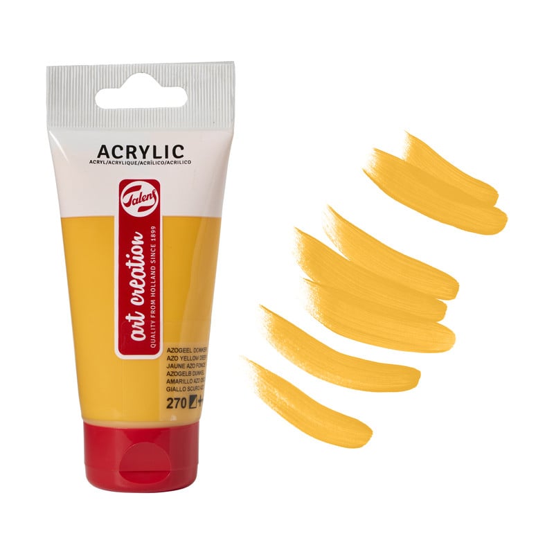 Acrylverf - oker geel - 75 ml 