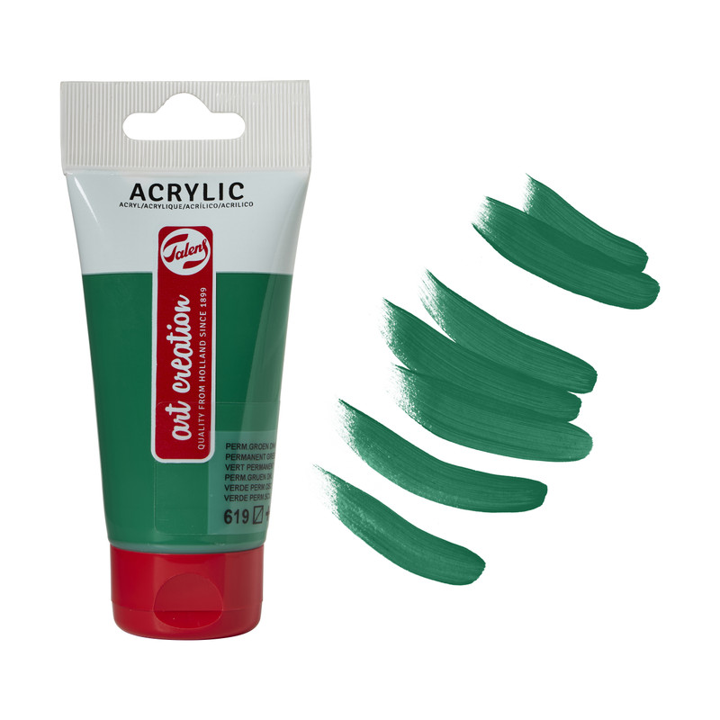 Acrylverf - donkergroen - 75 ml 