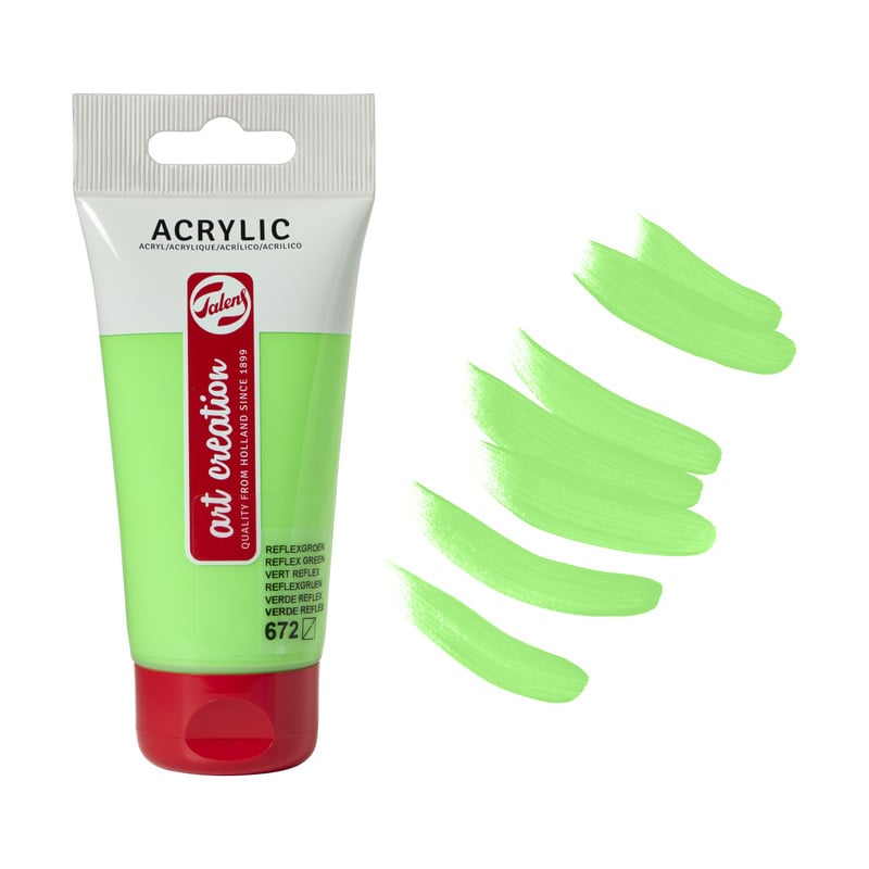 Acrylverf - neon groen - 75 ml 