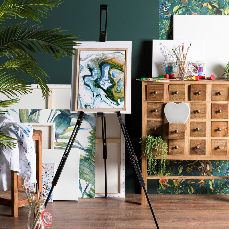 Schildersezel - zwart - 192 cm 