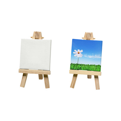 Ritueel Altijd Gelukkig Mini canvas + ezel - 6.5x6.5 cm - set van 2 | Xenos