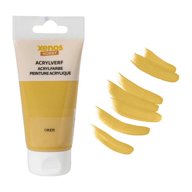 Acrylverf - oker geel - 75 ml