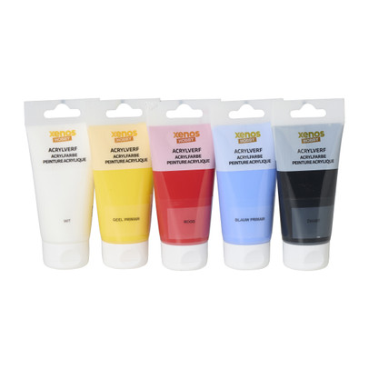 Acrylverfset - multikleur - 5x75 ml