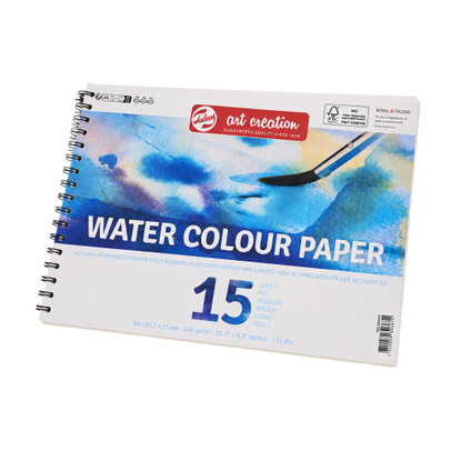 Talens aquarelverf papier - A4 - set van 15 
