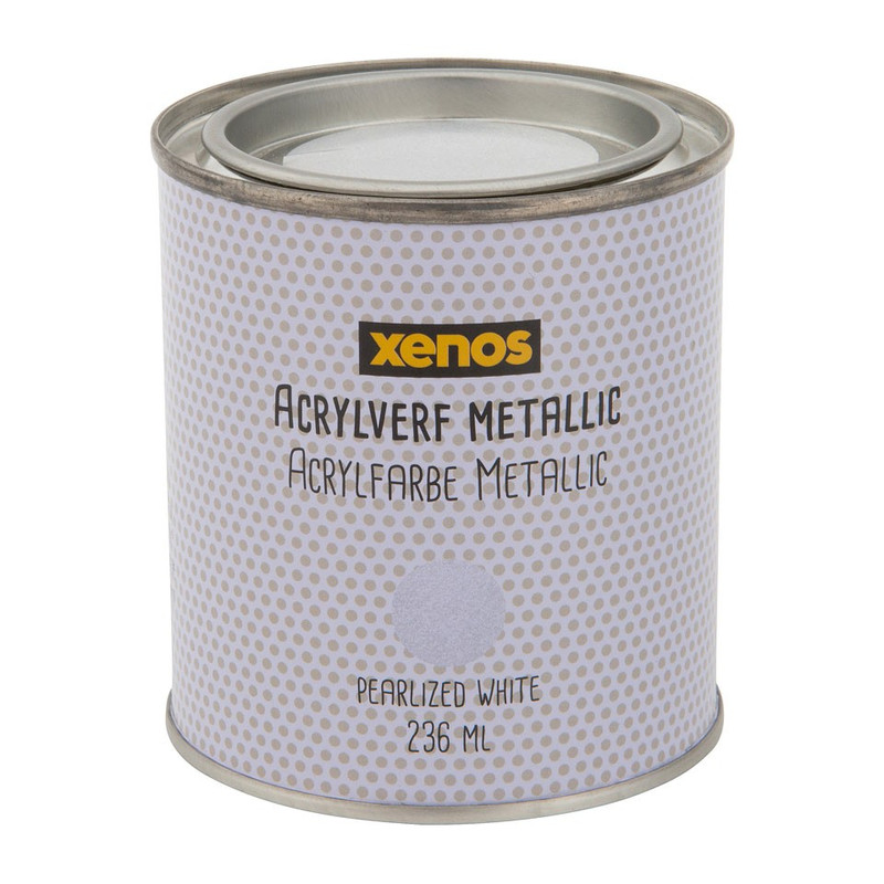 Metallic verf - wit 236 ml Xenos