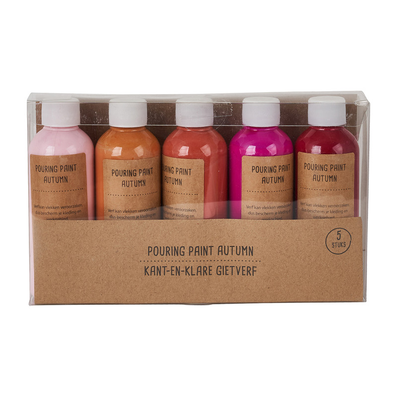 Paint pouring autumn - set van 5 - 100 ml 