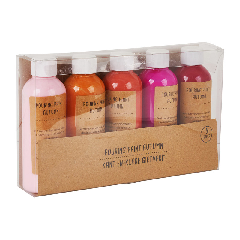 Paint pouring autumn - set van 5 - 100 ml 