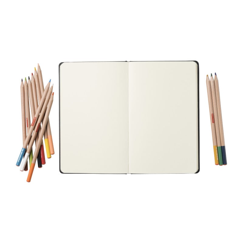 Schetsboek - inclusief kleurpotloden en kneedgum