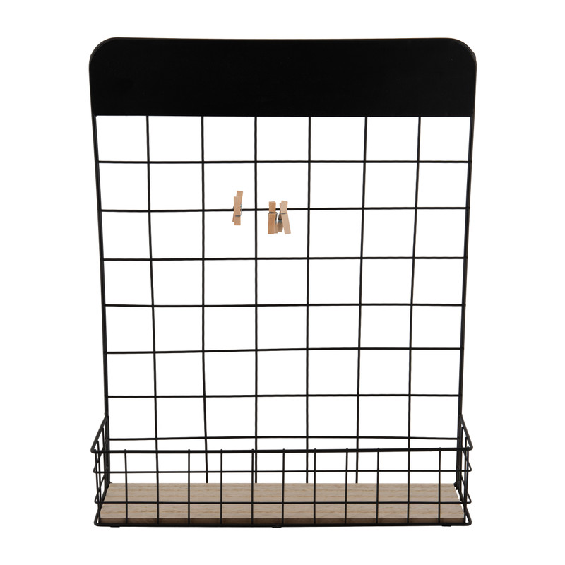 Wandrekje met bakje en knijpers - 40x10x50 cm