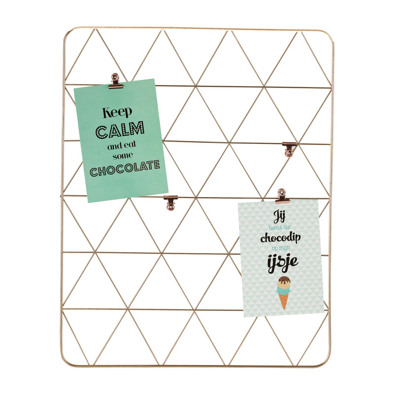Wandrekje met clips - rosegoud - 40 x 50 cm 