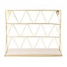 Wandrek met plank - goud - 30x11x22 cm