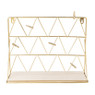 Wandrek met plank - goud - 30x11x22 cm
