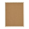 Prikbord met golfrand klein - beige - 44x34 cm