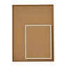Prikbord met golfrand klein - beige - 44x34 cm