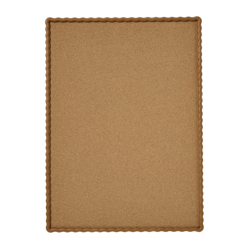 Prikbord met golfrand groot - bruin - 74x54 cm