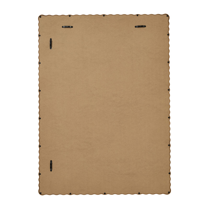 Prikbord met golfrand groot - bruin - 74x54 cm