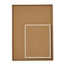 Prikbord met golfrand groot - bruin - 74x54 cm
