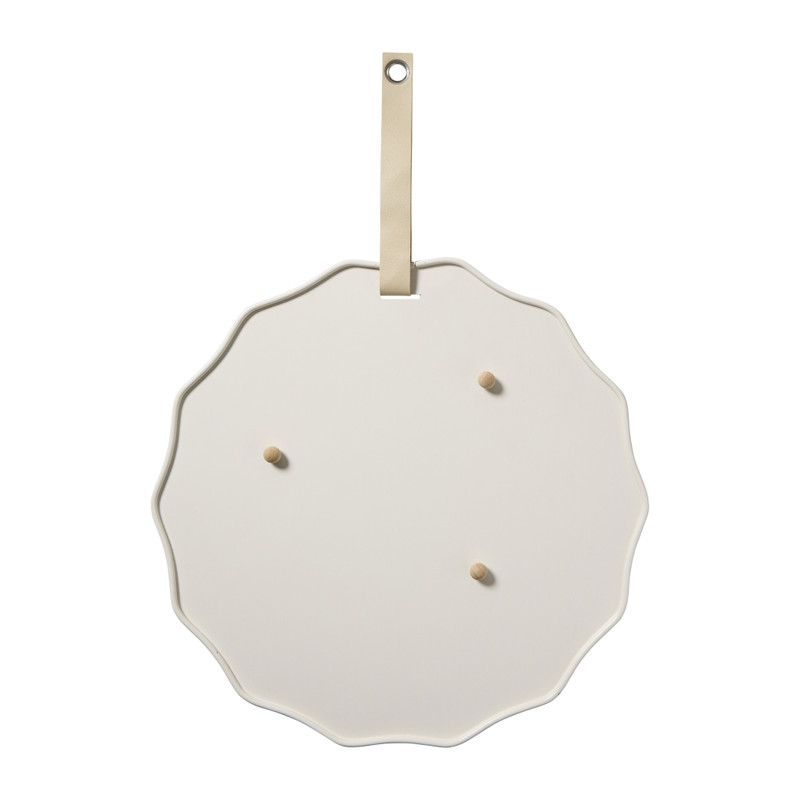 Magneetbord golfrand - beige - ø51x2 cm