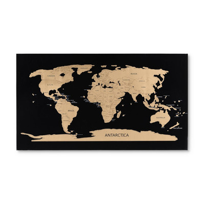 Hobart hoekpunt Diplomaat World scratch map - 80x45 cm | Xenos