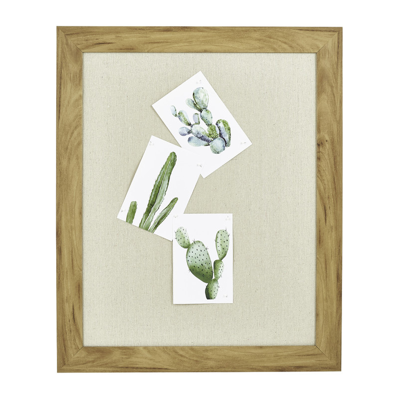 Prikbord met houten lijst -  57.5x47.5x1 cm