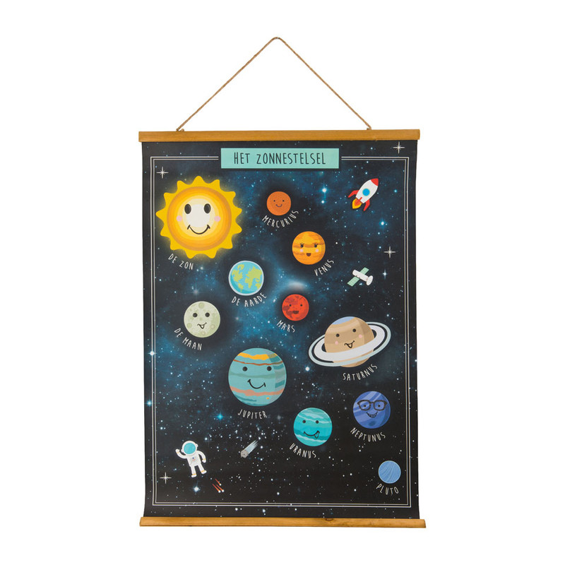 Welp Vintage poster zonnestelsel - 50 x 70 cm | Da's leuk van Xenos OZ-12
