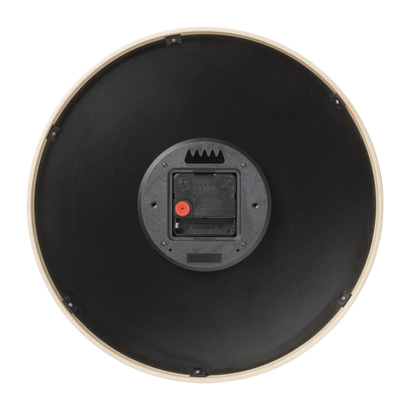 Wandklok houten rand - zwart - ø32 cm 