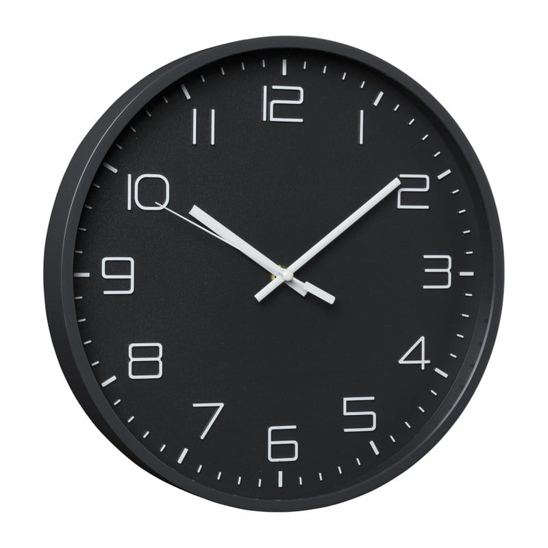 Wandklok Nadya - zwart - ø30x4 cm