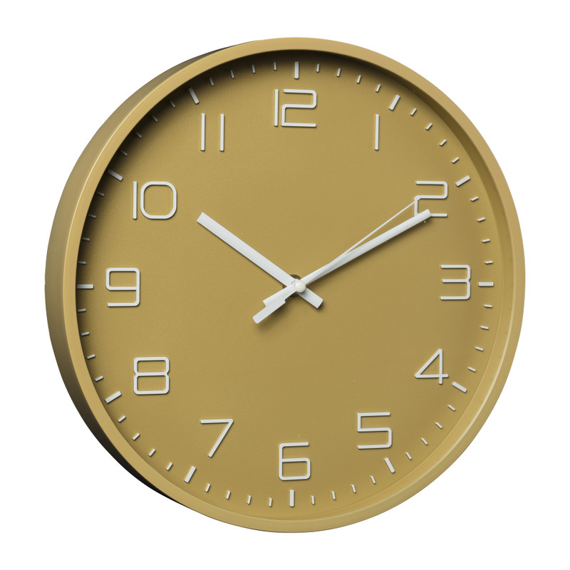 Wandklok  Nadya - mosterd - ø30x4 cm