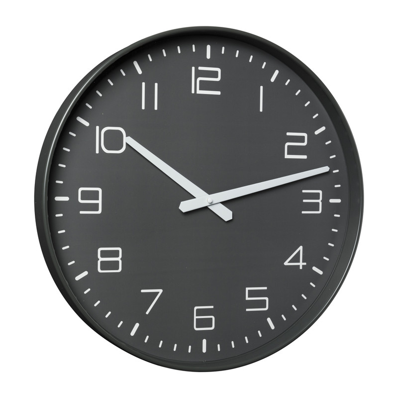 Wandklok Gina - grijs - ø40x4.5 cm