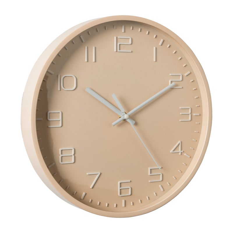 Wandklok Nadya - mintroze - ø30x4 cm