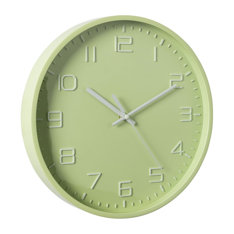 Wandklok Nadya - mintgroen - ø30x4 cm