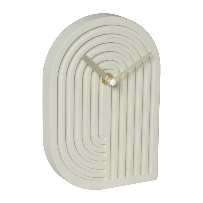 Tafelklok Emma - grijs - 19.5x13.5x3 cm