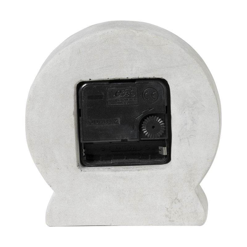 Staande klok cement - grijs - 12.5x12x4 cm