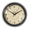 Wandklok retro - zwart - 24x6.5 cm