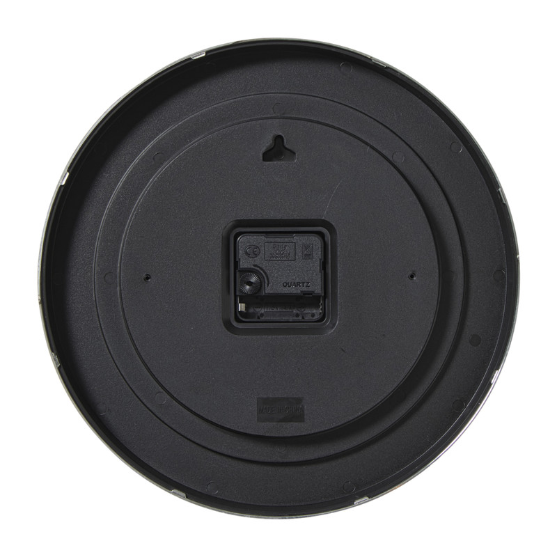 Wandklok - zilver - Ø30.5x4.3 cm