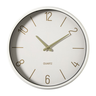 Wandklok - beige - ø37 cm