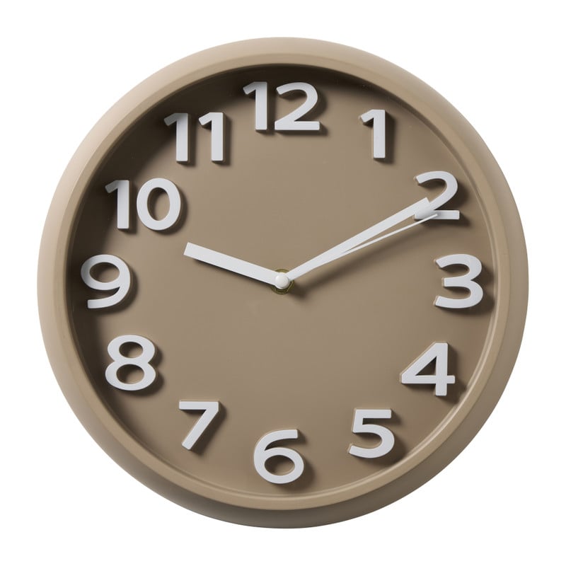Klok Noa - taupe - ø27x4.3 cm