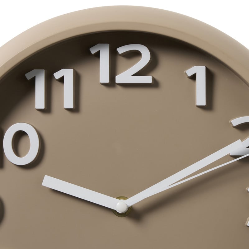 Klok Noa - taupe - ø27x4.3 cm