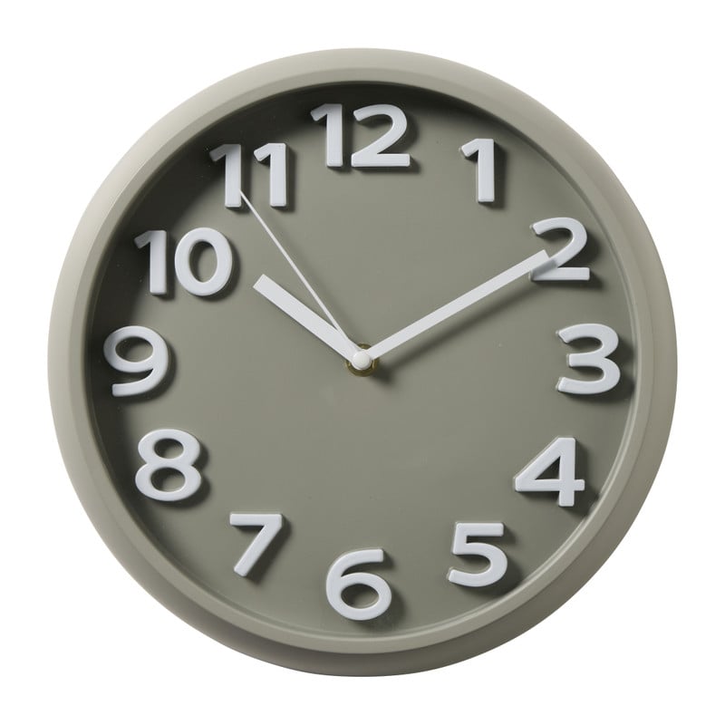 Klok Noa - grijs - ø27x4.3 cm
